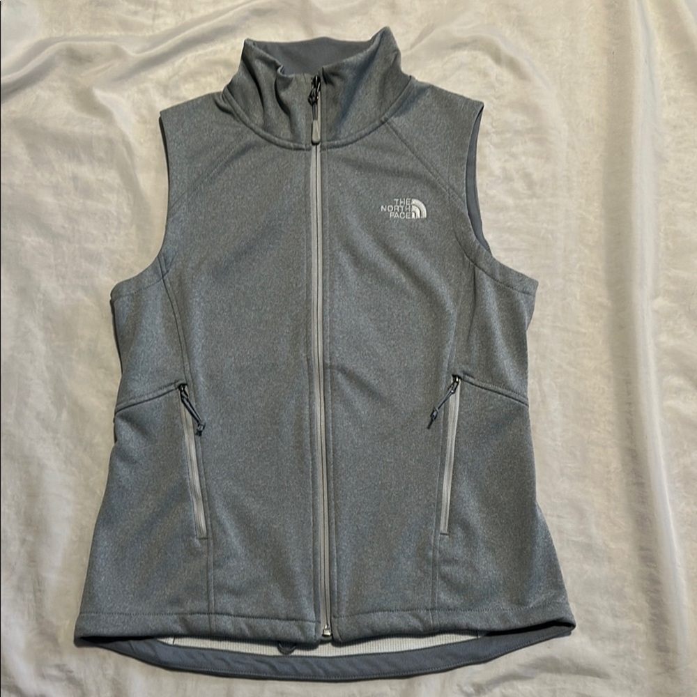 The North Face Women's Gray Softshell Vest - Zip Front